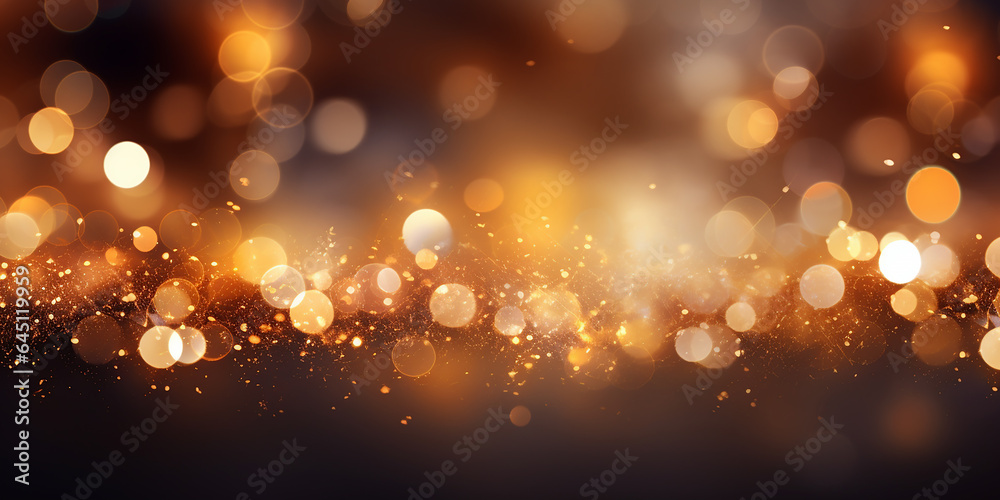 goldener Glitzerstaub als Hintergrund KI