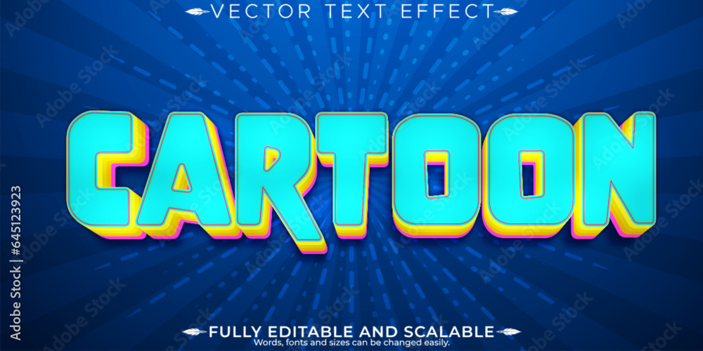 Obraz premium Cartoon text effect, editable comic and pop art text style