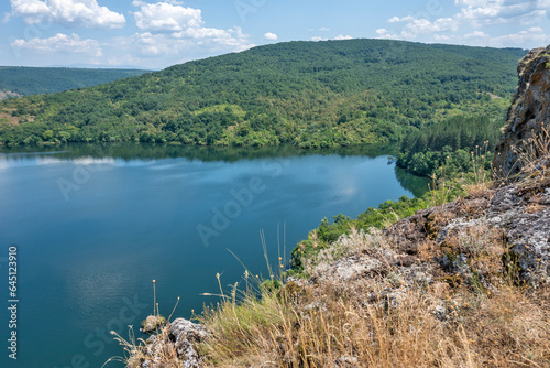 Summer view of Pchelina Reservoir, Bulgaria photo