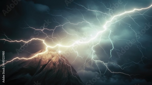 A lightning bolt striking the ground, illustrating the powerful and natural electromagnetic discharge