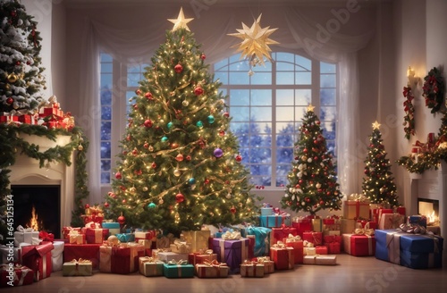 Happy New Year  Happy Christmas  Christmas Tree  Decoration