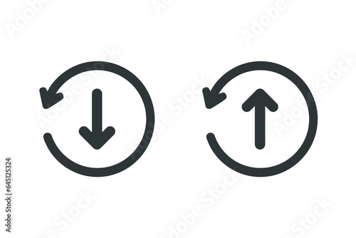 Repeat download icon. Upload history. Illustration vector