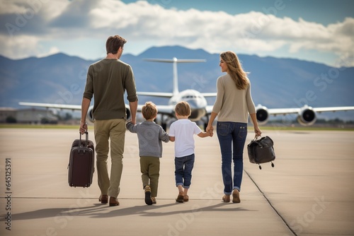 Family Tranquil Boarding Moment