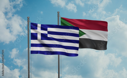Sudan and Greece flag