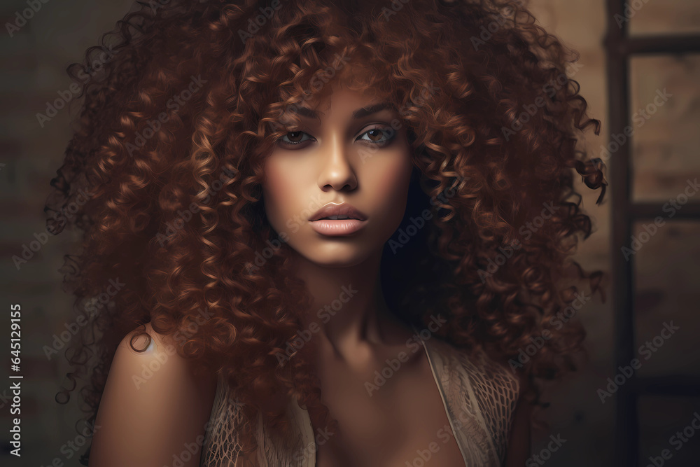 Curly Afro - A voluminous hairstyle celebrating natural curls, the ...