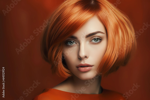 Choppy Bob - A trendy and edgy variation of the classic bob, featuring uneven and textured ends for a modern and bold hairstyle (Generative AI)