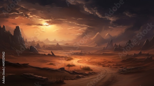 Storm in the desert game art © Damian Sobczyk