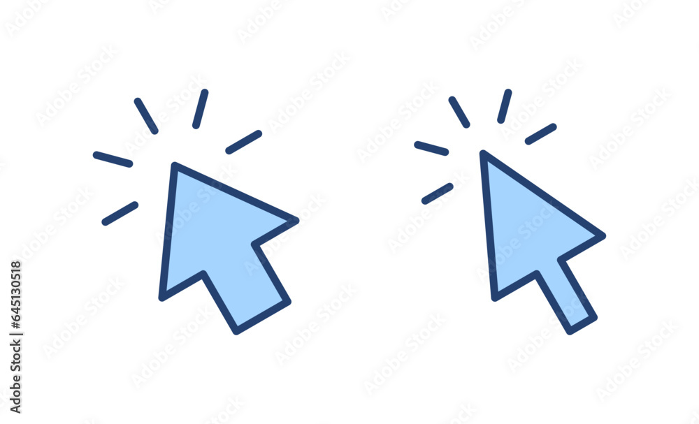 Click icon vector. pointer arrow sign and symbol. cursor icon Click icon vector. pointer arrow sign and symbol. cursor icon