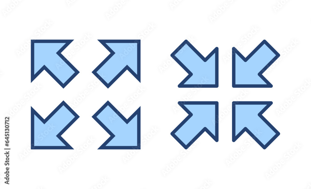 Fullscreen Icon vector. Expand to full screen sign and symbol. Arrows symbol Fullscreen Icon vector. Expand to full screen sign and symbol. Arrows symbol