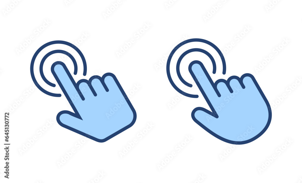 Obraz premium Hand click icon vector. pointer sign and symbol. hand cursor icon