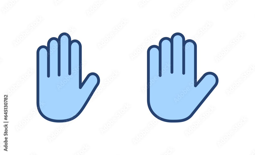 Hand icon vector. hand sign and symbol. palm Hand icon vector. hand sign and symbol. palm