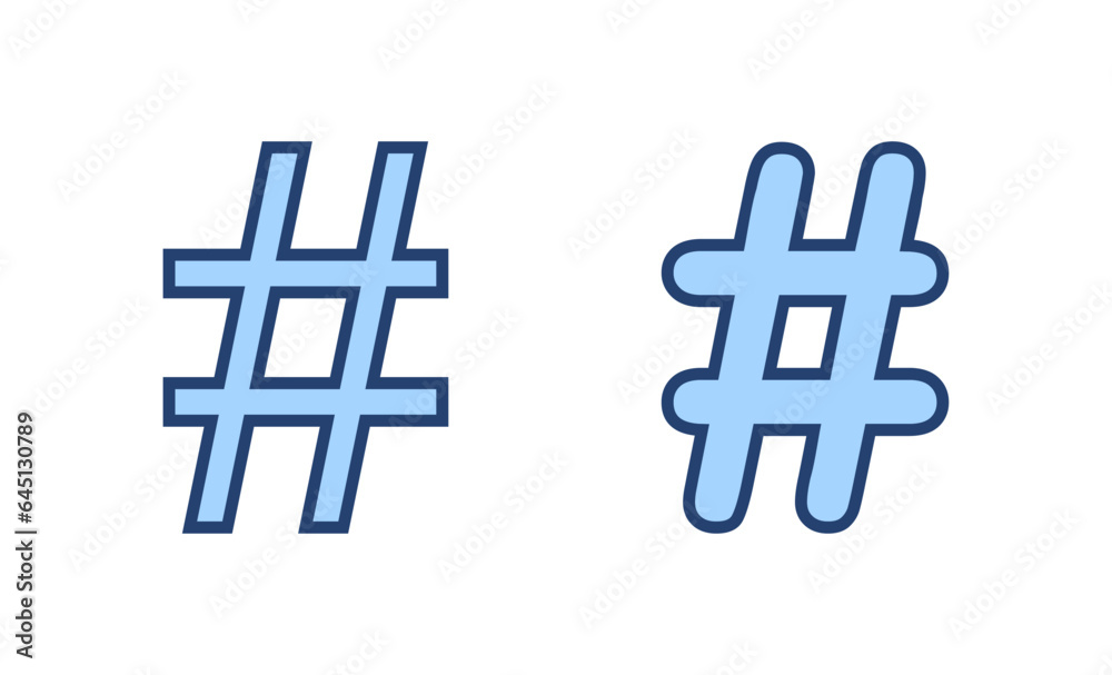 Fototapeta premium Hashtag icon vector. hashtag sign and symbol