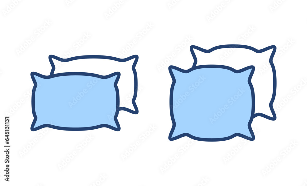 Pillow icon vector. Pillow sign and symbol. Comfortable fluffy pillow