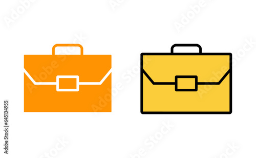 Briefcase icon set for web and mobile app. suitcase sign and symbol. luggage symbol.