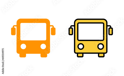 Bus icon set for web and mobile app. bus sign and symbol. transport symbol