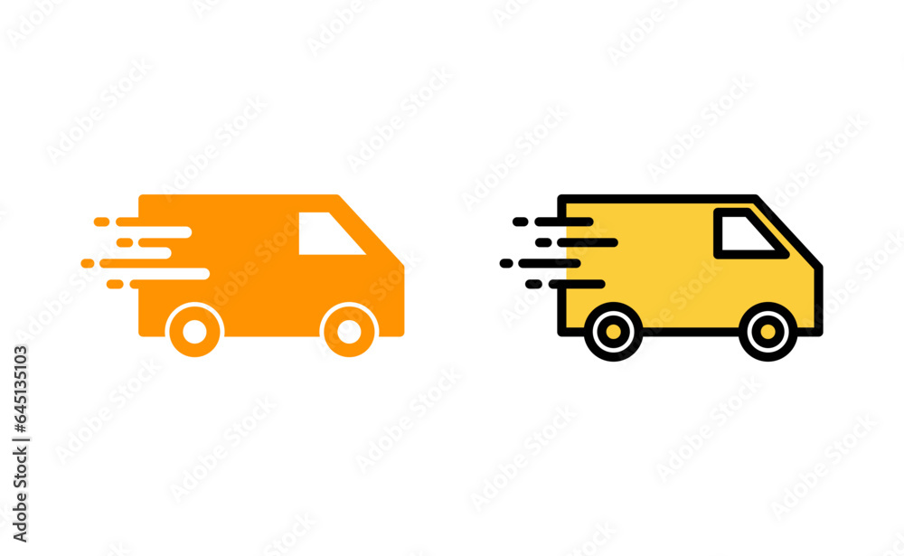 Delivery truck icon set for web and mobile app. Delivery truck sign and symbol. Shipping fast delivery icon Delivery truck icon set for web and mobile app. Delivery truck sign and symbol. Shipping fast delivery icon