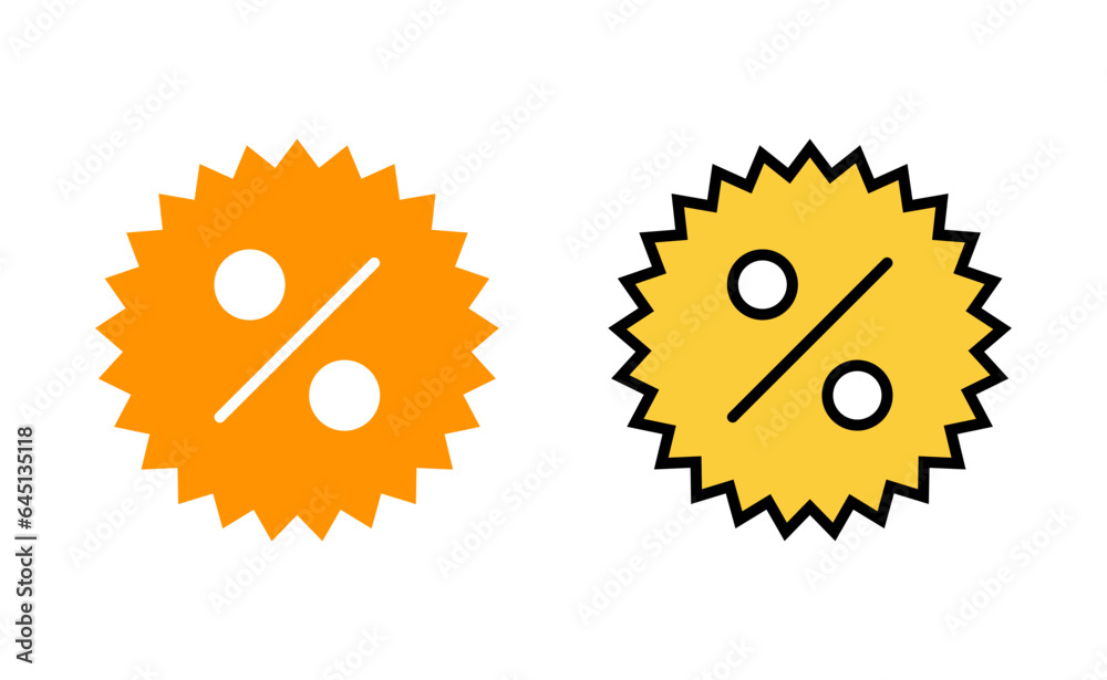 Discount icon set for web and mobile app. Discount tag sign and symbol