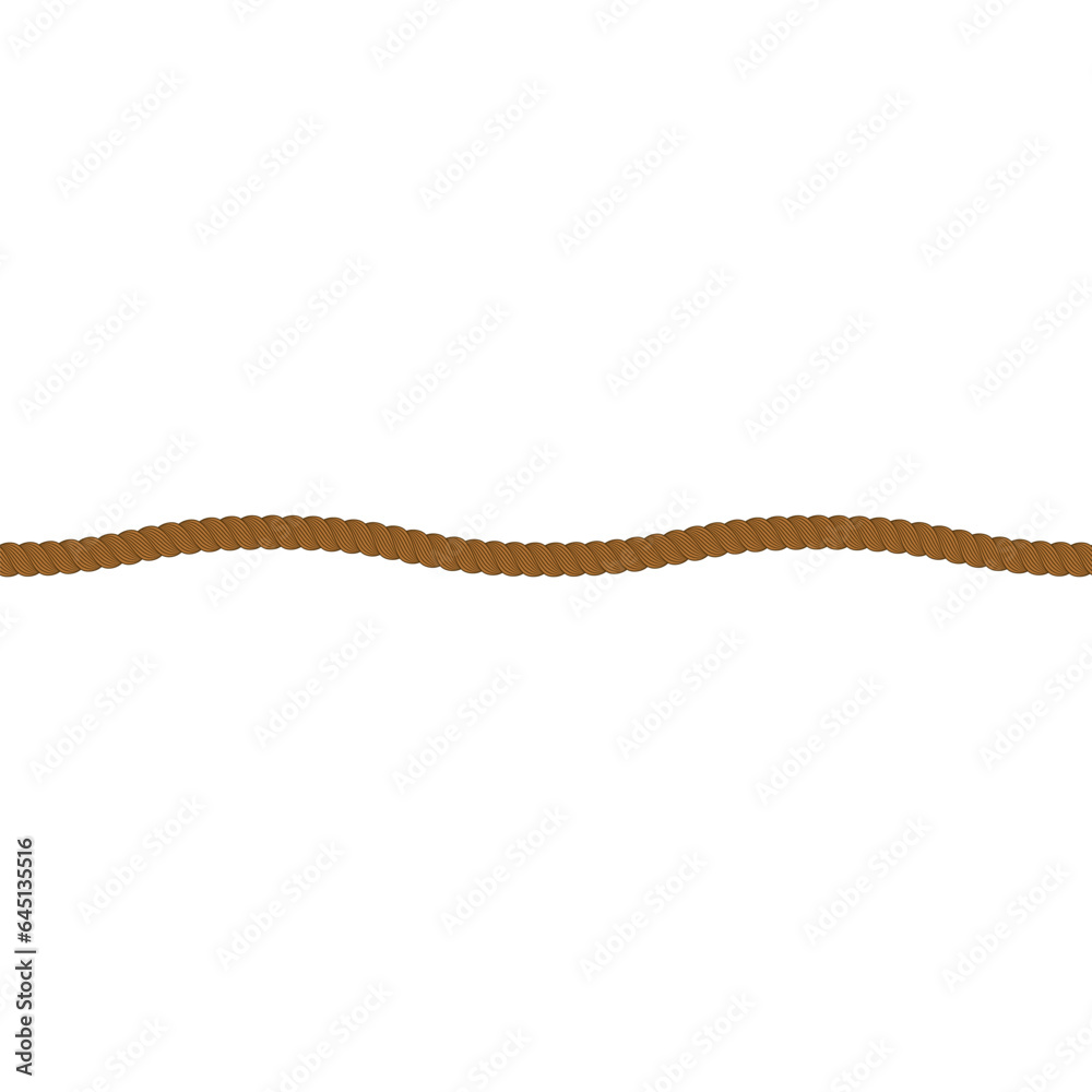 brown wavy line rope