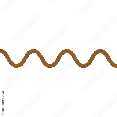 brown wavy line rope