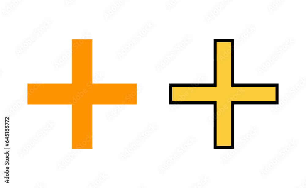 Plus Icon set for web and mobile app. Add plus sign and symbol Plus Icon set for web and mobile app. Add plus sign and symbol