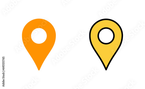 Pin icon set for web and mobile app. Location sign and symbol. destination icon. map pin