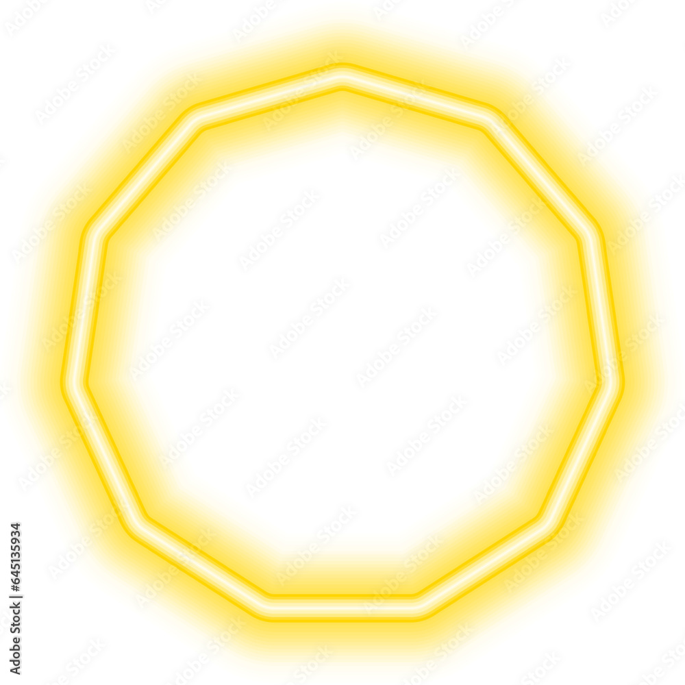 neon round frame border yellow neon round frame border yellow