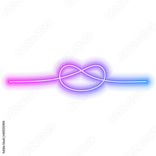 neon knot line border