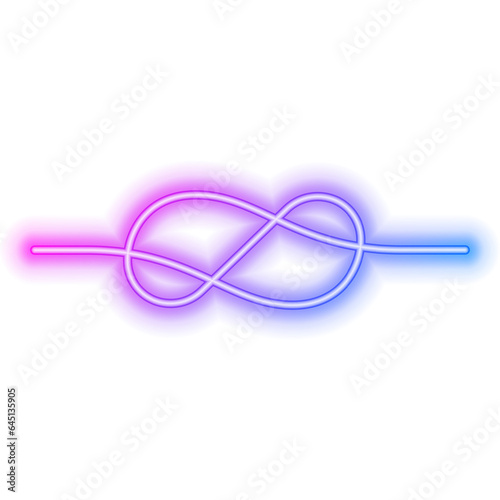 neon knot line border