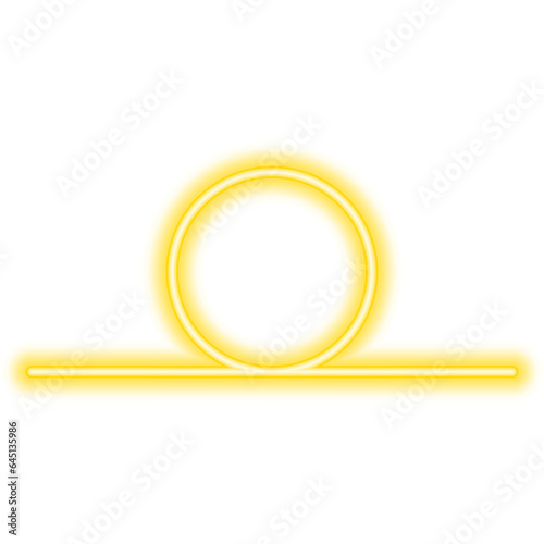 neon noose line border yellow