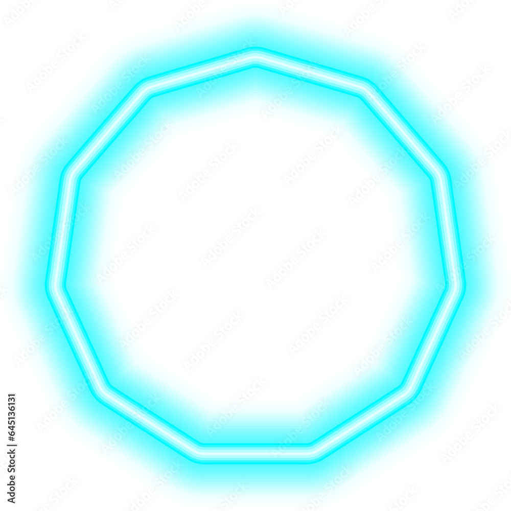 blue neon round frame border blue neon round frame border