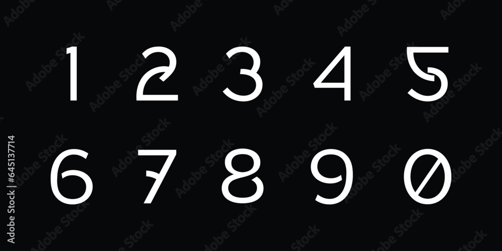 Modern alphabet with numbers. Simple square letters of rough shapes.Ultra bold font in modern brutal style. Modern alphabet with numbers. Simple square letters of rough shapes.Ultra bold font in modern brutal style.