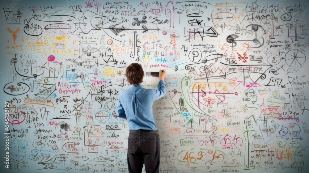 mathematics professor solving complex equations on a whiteboard generative ai mathematics professor solving complex equations on a whiteboard generative ai