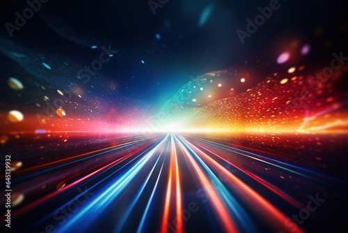 abstract futuristic background with pink blue glowing neon moving high speed wave lines and bokeh lights. Data transfer concept Fantastic wallpaper