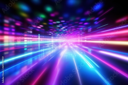 abstract futuristic background with pink blue glowing neon moving high speed wave lines and bokeh lights. Data transfer concept Fantastic wallpaper