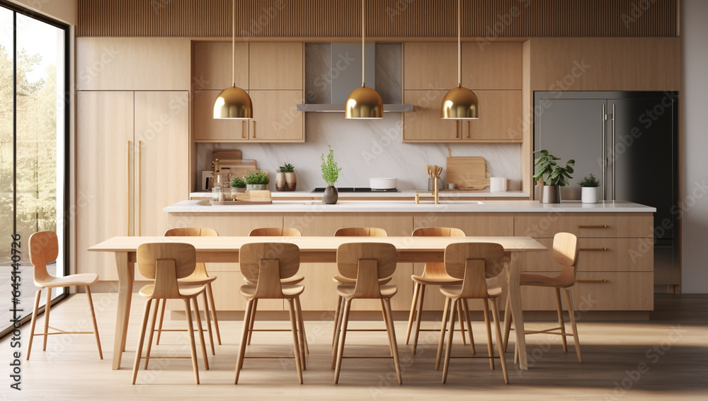 White design interior apartment house modern kitchen home