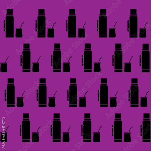 mate vector, thermos and mate vector, thermos and mate pattern, argentine, argentine mate, bombilla, argentine culture, mate icon