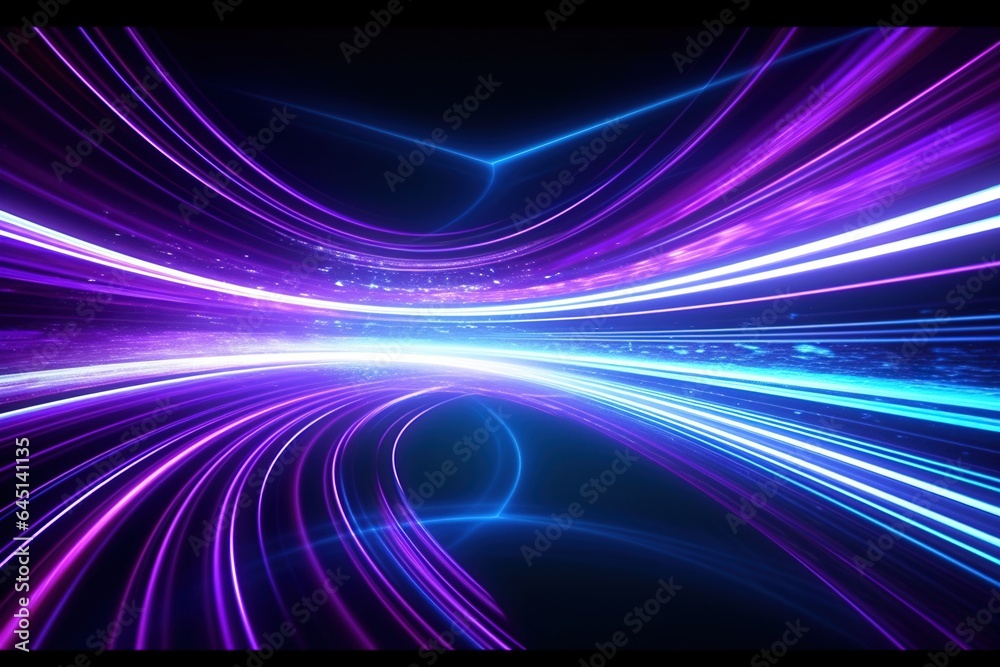 abstract futuristic background with gold PINK blue glowing neon moving high speed wave lines and bokeh lights. Data transfer concept Fantastic wallpaper