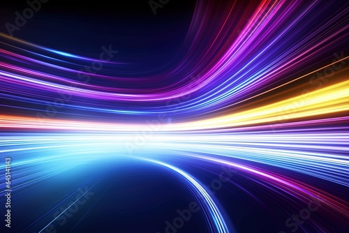 abstract futuristic background with gold PINK blue glowing neon moving high speed wave lines and bokeh lights. Data transfer concept Fantastic wallpaper