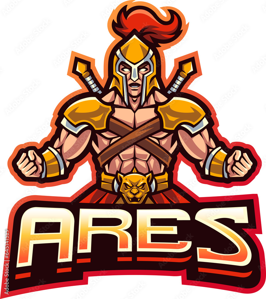 Ares esport mascot Ares esport mascot