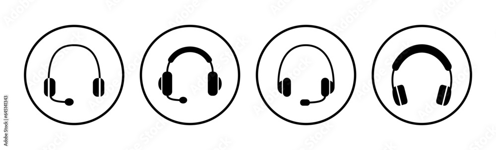 Headphone icon vector. headphones earphones icon. headset Headphone icon vector. headphones earphones icon. headset
