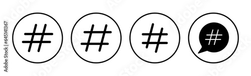 Hashtag icon vector. hashtag simbols