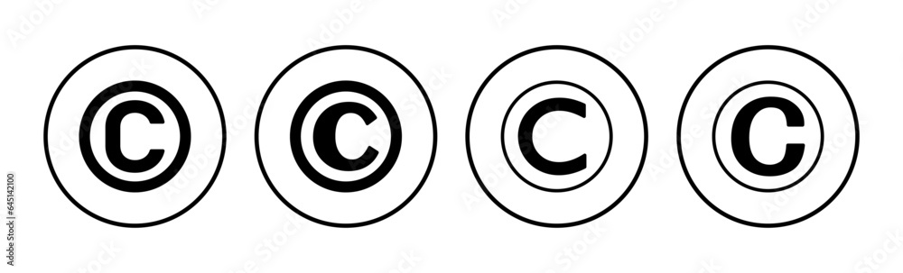Copyright icon vector. copyright symbol Copyright icon vector. copyright symbol