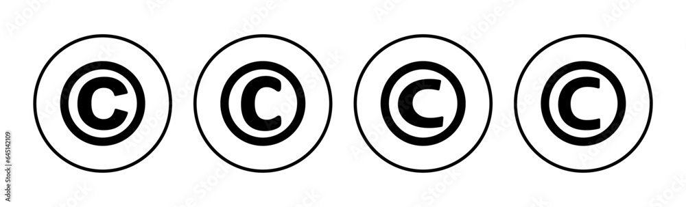 Copyright icon vector. copyright symbol