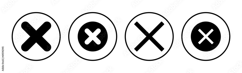 Fototapeta premium Close vector icon. Delete icon. remove, cancel, exit symbol.