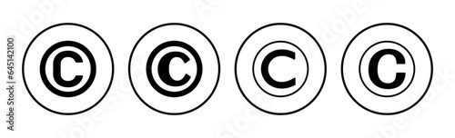 Copyright icon vector. copyright symbol