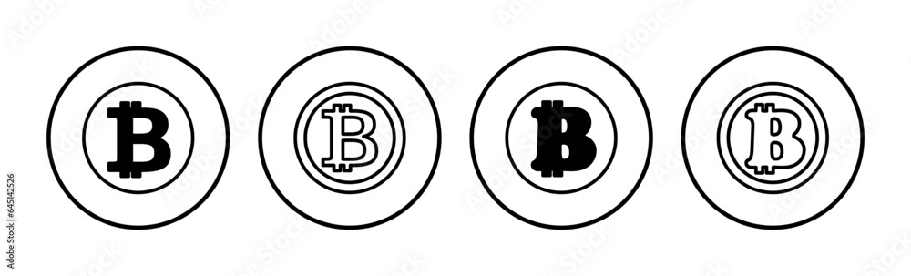 Bitcoin icon vector. payment symbol. Cryptocurrency logo. Bitcoin icon vector. payment symbol. Cryptocurrency logo.