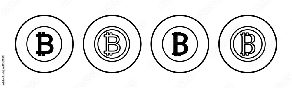 Bitcoin icon vector. payment symbol. Cryptocurrency logo. Bitcoin icon vector. payment symbol. Cryptocurrency logo.