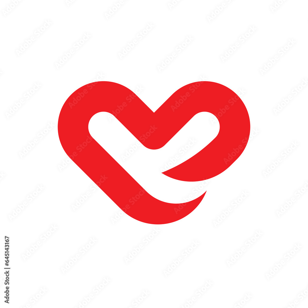 Heart Logo. Love, Medical and Charity design vector template.