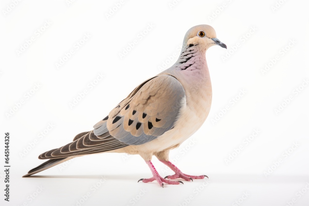 Close-up studio portrait of the bird Mourning Dove Zenaida macroura. Blank for design Close-up studio portrait of the bird Mourning Dove Zenaida macroura. Blank for design