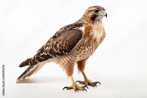 Red-tailed Hawk Buteo jamaicensis, blank for design. Bird close-up. Background with place for text
